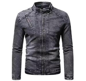 Chaqueta Vaquera Desgastada para Hombre, Nueva Moda Primavera 2021, Azul y Negro, Chaqueta Vaquera Informal para Hombre, Corte Ajustado - Product Image 2
