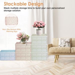 Caja de Almacenamiento Plegable con Tapa Antipolvo, Interior Impermeable, Apilable, Organizador Multiusos para Lavandería, Contenedor Antipolvo - Product Image 4