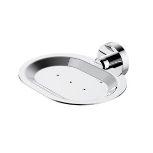 Porte-savon simple en métal pour lavabo de salle de bain avec trous de drainage pour garder le savon au sec et facile à utiliser - Product Image 1