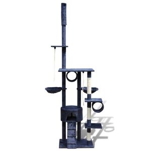 87 \ "- 94 \" Scratching albero di gatto blu scuro con 1 condominio Premium alberi per gatti e graffi - Product Image 2