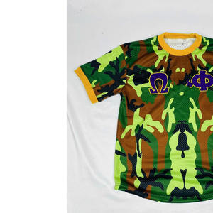 เสื้อยืดคอกลมปักลายตัวอักษรกรีกแบบกำหนดเองจากผู้ผลิตโอเมก้า สำหรับผู้ชาย  สำหรับชมรมนักเรียนชาย  ผ้าฝ้ายถัก 100% - Product Image 2