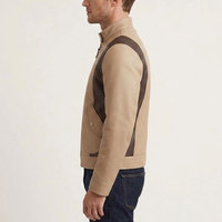 Blouson en cuir pour homme, cuir véritable, style motard, fermeture éclair intégrale, col montant, poignets ajustables et doublure intérieure douce