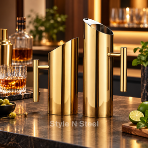 เหยือกน้ำสแตนเลสพร้อมที่กรองน้ำแข็ง  ขนาดใหญ่ สำหรับใช้ในบ้าน โรงแรม บาร์ - Product Image 3