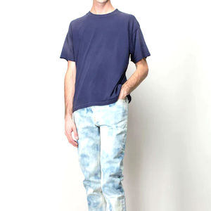 Camiseta de Hombre de Alta Calidad ODM, 120g, Cuello Alto, Teñida, 100% Poliéster, Efecto Desgastado por el Sol, Lavado Ácido, Talla Grande - Product Image 2