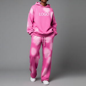 Nouveauté 2025 – Ensembles de survêtements personnalisés délavés effet soleil, coupe décontractée – Vente en gros – Tenues de sport d'hiver tendance pour le streetwear - Product Image 1