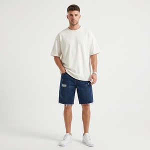 Pantalones Cortos de Mezclilla Casuales de Verano para Hombre, Estilo Vintage, Corte Bootcut, Cintura Media, Diseño con Botones Frontales, Secado Rápido, Estilo Urbano, Venta al Por Mayor - Product Image 2