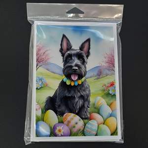 Scottish Terrier <b>Easter</b> Egg Hunt Whimsical A7 Greeting <b>Cards</b> <b>Pack</b> of 8 Blank Note <b>Cards</b> with Envelopes 5x7 Size - Product Image 3