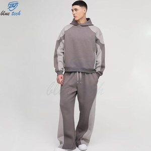 Men Winter Casual Fleece Tracksuit Set Hoodie Pants Regular Fit Comfortable Sportswear Gym Training Streetwear Custom Logo Print - Product Image 4