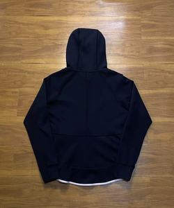 Sudadera con capucha de algodón French Terry de alta calidad, estilo vintage, con lavado ácido, bordado personalizado y cremallera con pedrería, OEM ODM - Product Image 3