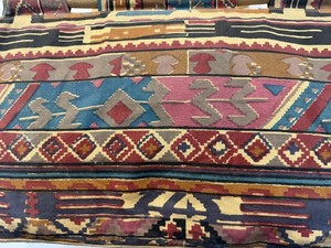Sac fourre-tout en toile à imprimé géométrique bohème pour femme, sac à main décontracté grande capacité pour usage quotidien, avec deux poignées et fermeture à rabat - Product Image 4