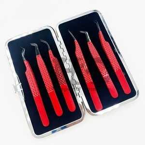 แหนบปลายเพชรด้ามสแตนเลสขนตาแหนบต่อขนตาสีดำเคลือบด้วยผงสีที่ยั่งยืนแหนบมิงค์ - Product Image 3