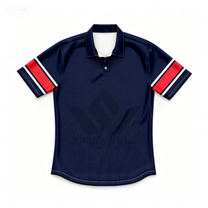 Custom Men's Green <b>Polo</b> Rugby Jersey Short Sleeve Red <b>White</b> Stripes Moisture Wicking Regular Fit Adult Sports Apparel - Product Image 5