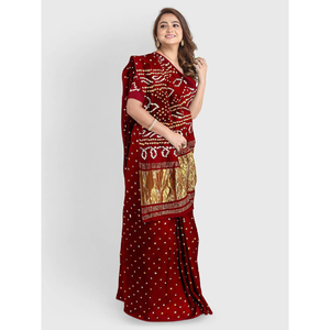 Pure Artisan Bandhani <b>Saree</b> Festive Ethnic Wear for Women Collection - Product Image 1