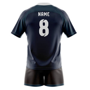 Maillots de rugby personnalisés de dernière génération, courts, de haute qualité, à séchage rapide, respirants, avec logo par transfert thermique, design coloré, technique de sublimation. - Product Image 2