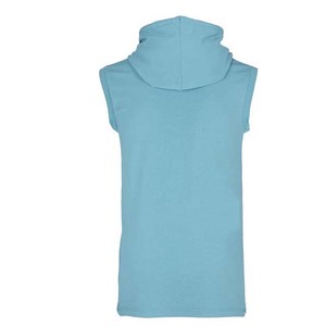 Sudadera de Punto sin Mangas con Capucha para Hombre, Color Sólido, Informal, para Verano, con Bolsillos - Product Image 6