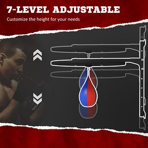 Plateforme murale pour sac de frappe avec kit d'entraînement réglable pour la boxe et l'entraînement avec balle de réflexe - Product Image 4