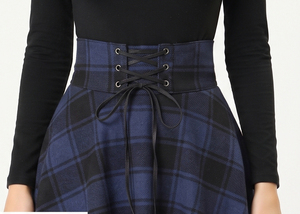 Jupes en flanelle vintage taille haute pour femmes, jupes en flanelle de haute qualité pour l'été, mode streetwear, jupes écossaises pour femmes, jupes d'école pour femmes - Product Image 3