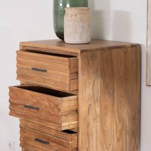 Cómoda vertical de 5 cajones Vandana Royal Form en madera de acacia con frentes acanalados - Product Image 3