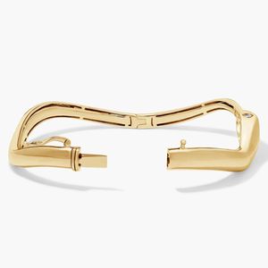 Snake Diamond <b>Bangle</b> <b>Bracelet</b> in Yellow Gold - Product Image 5