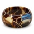 Hot Selling Waterproof Personalized Fashion Jewelry Exaggerated regular Amber Color <b>Resin</b> Bangle Bracelet for Women - Product Image 4