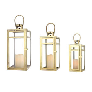 Farol Colgante Popular de Metal y Vidrio con Acabado Dorado para Decoración del Hogar, Iluminación para Ramadán y Eid - Product Image 5