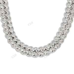 18MM 22" Luxury Miami Cuban Link Chain Necklace Unisex 925 Sterling Silver Gold Plated Moissanite Hip Hop <b>Party</b> Jewelry - Product Image 3