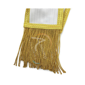 Cinturón Masónico de 33.º Grado de Alta Calidad y Ligero con Flecos Dorados, Bordado a Mano, Regalia Premium, Cinta Blanca de Poliéster/Algodón/Seda - Product Image 2