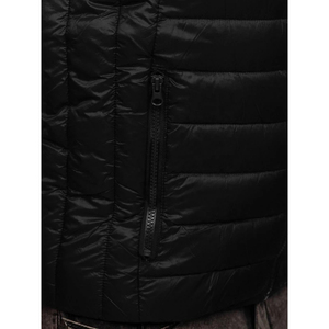 Gilet matelassé d'hiver pour homme de bonne qualité, col montant, imperméable, chaud, rembourré en coton, en polyester, matériau personnalisé, style streetwear, vente en gros - Product Image 4