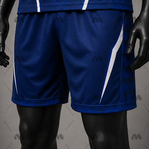 Ensemble de maillot de football bleu à séchage rapide, léger, respirant, kit de football à manches courtes, uniforme d'équipe pour adulte - Product Image 6
