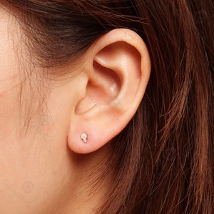 ZAWO HOUSE Jewelry Brass Modern Women Diamond <b>Opal</b> <b>Stud</b> <b>Earrings</b> - Product Image 6