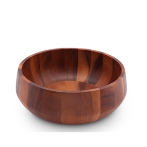 Bol en bois d'acacia fait main |   Design abstrait moderne |   Bol de service en bois en gros - Product Image 1