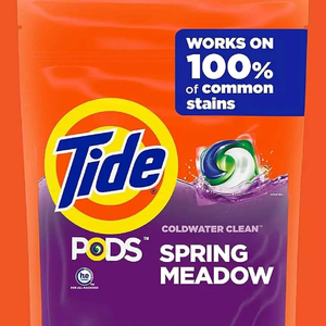 Cápsulas de Detergente para Ropa TIDE PODS, 39 Unidades (1 Bolsa), Aroma a Prado Primaveral, Jabón en Cápsulas, Limpieza Potente 3 en 1, Compatible con HE - Product Image 6