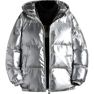 Unisex Hooded Puffer Jacket Providing Superior Warmth Comfort Stylish Streetwear Winter Clothing with Front Logo - Product Image 4