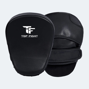 Custom High Quality PU Leather Boxing <b>Focus</b> Mitts Flat and Curved <b>Pads</b> for MMA Martial Arts Training - Product Image 2