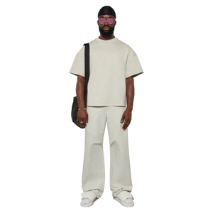 Camiseta de Alta Calidad para Hombre, Estilo Urbano, 100% Algodón, de Lujo, Hombros Caídos, Corte Holgado, Transpirable, Cuello Redondo - Product Image 6