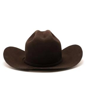 Chapeaux de cowboy en cuir fendu sur mesure pour hommes, vente en gros, meilleur chapeau de cowboy en cuir pour hommes, bande de cuir avec œillets en laiton - Product Image 1