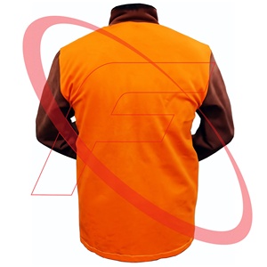 Chaqueta de seguridad de soldador al por mayor chaqueta de soldadura de cuero de alta calidad chaqueta de soldadura de cuero de vaca dividida de alta calidad - Product Image 4