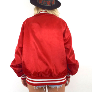 Vestes en satin pour femmes, en tissu uni et à séchage rapide, pour la saison hivernale, style tendance, vestes universitaires en satin pour femmes. - Product Image 5