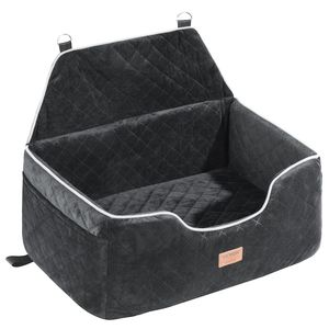 Asiento Elevador para Perros con Bolsillo de Almacenamiento, Correa de Seguridad con Clip, Relleno de Esponja, Cubierta Conveniente para el Asiento Trasero para Mascotas - Product Image 1