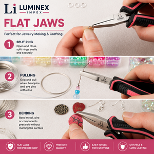 LUMINEX IMPEX LUB=113 <b>Long</b> <b>Nose</b> Stainless Steel Lightweight Smooth Work Jewelry Making Polishing Pliers for Bracelet Making DIY - Product Image 4