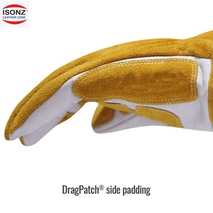 Gants de soudeur TIG MIG en cuir de qualité supérieure, résistants aux chocs, avec paume renforcée, résistants aux étincelles et isolants thermiquement - Product Image 3