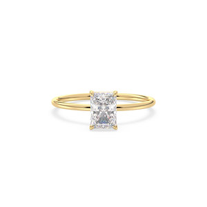 แหวนเพชรเม็ดเดี่ยว REYES พร้อมส่ง หรูหรา ทองคำขาว 14K เพชร HPHT CVD ผลิตในห้องปฏิบัติการ สำหรับผู้หญิง ของขวัญงานแต่งงาน งานหมั้น เครื่องประดับ - Product Image 2