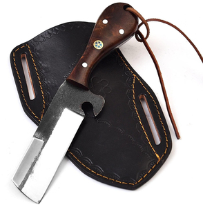 Cuchillo de Caza de Acero al Carbono con Mango de Madera Resistente, Cuchilla Fija Hecha a Mano, Borde Afilado, Uso Pesado - Product Image 2