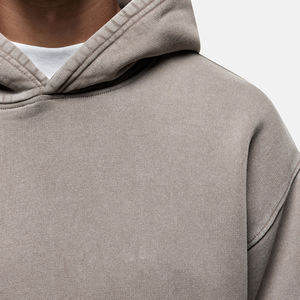 Ensemble de survêtement à capuche pour homme, manches longues, couleur unie, décontracté, 100 % coton, coupe ample, poids moyen, pour l'automne - Product Image 6