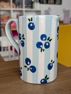 Hand-Made Ceramic <b>Mug</b> Green Checkered Cherry Pattern Cute Design Heat-Resistant Dishwasher Safe Home Use - Product Image 1