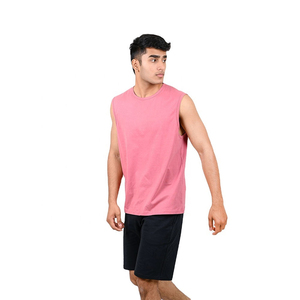 Premium Men Breathable Athletic Tank Top Lightweight Polyester/Cotton Sports <b>Vest</b> Workout Training Running Casual Fitness Crew - Product Image 1