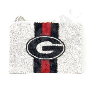 G Beautiful Monedero de moda en blanco con accesorio de cuentas de semillas Monedero elegante para mujer - Product Image 1