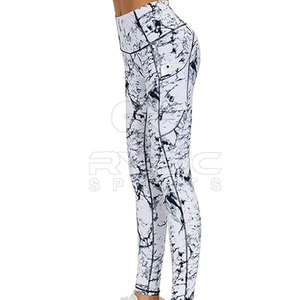 Fashion Wears Fitness Apparel Women Sublimation <b>Leggings</b> Crafted With Smooth <b>Texture</b> Fabric And Factory Direct Pricing - Product Image 4