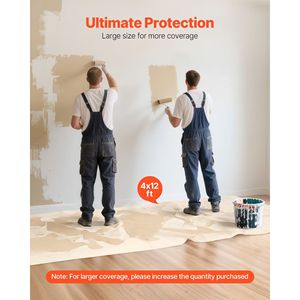 Telo Protettivo Multiuso in Tela 4x12 ft, 8oz, per Pittori, Protezione di Mobili e Pavimenti, Eleganti Coperture per Mobili da Pittori - Product Image 4