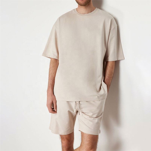 Ensemble d'été pour hommes, t-shirt et short respirants, tenue assortie, vêtements de sport légers et confortables, idéal pour un usage quotidien - Product Image 1